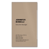 プロフェッショナルプレーン・ミニマルモダントレンディー マグネット名刺 (正面縦)