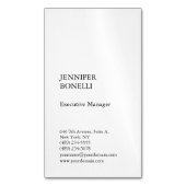 プロフェッショナルプレーン・ミニマルモダントレンディー マグネット名刺 (正面縦)