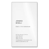 プロフェッショナルプレーン・ミニマルモダントレンディー マグネット名刺 (正面縦)