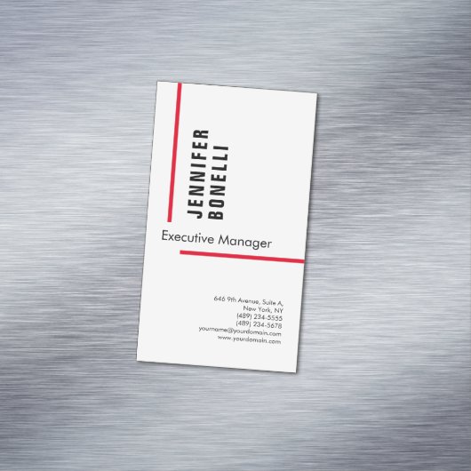 プロフェッショナルプレーン・ミニマルモダントレンディー マグネット名刺 (インサイチュ)