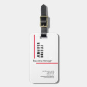 プロフェッショナルプレーン・ミニマルモダントレンディー ラゲッジタグ (正面縦)