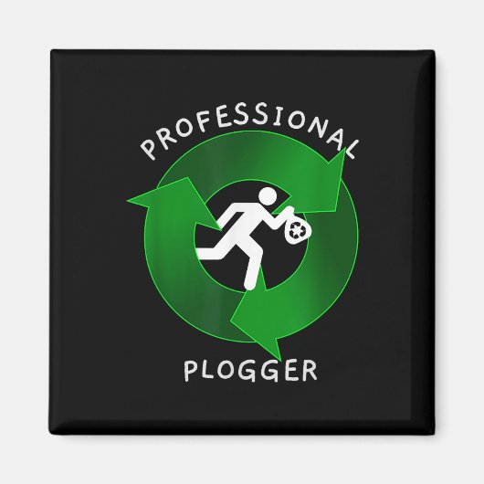 プロフェッショナルプロガー – Jogger Plogging環境 マグネット (正面)