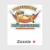 プロフェッショナルプロクラスティネータースロースレトロTシャツCl シール (シート)