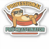 プロフェッショナルプロクラスティネータースロースレトロTシャツCl シール (正面)