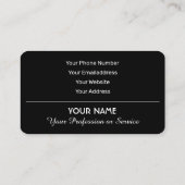 プロフェッショナルプロジェクト管理およびコンサルティング 名刺 (裏面)