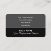 プロフェッショナルプロジェクト管理とコンサルティング業務 名刺 (裏面)