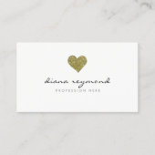 プロフェッショナルプロファイルカード/ラブフェイク金ゴールドハート 名刺 (正面)