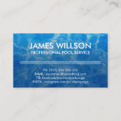 プロフェッショナルプールクリーニングサービス 名刺 (裏面)