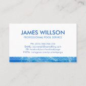プロフェッショナルプールクリーニングサービス 名刺 (裏面)