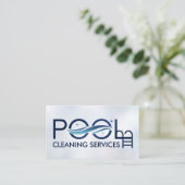 プロフェッショナルプールクリーニングサービス 名刺 (スタンド正面)