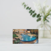 プロフェッショナルプールクリーニング名刺 名刺 (スタンド正面)