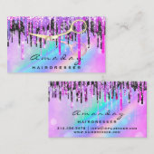 プロフェッショナルヘアサロンゴールデンシザーズピンク 名刺 (正面/裏面)