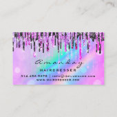 プロフェッショナルヘアサロンゴールデンシザーズピンク 名刺 (裏面)