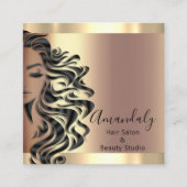 プロフェッショナルヘアサロンメイクアップラッシュバラスクエア スクエア名刺 (正面)