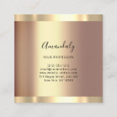 プロフェッショナルヘアサロンメイクアップラッシュバラスクエア スクエア名刺 (裏面)