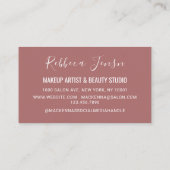 プロフェッショナルヘアサロンメイクアップラッシュ 名刺 (裏面)