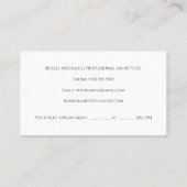 プロフェッショナルヘアサロン金ゴールドはさみヘアスタイリスト 名刺 (裏面)