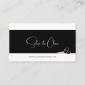 プロフェッショナルヘアサロン金ゴールドはさみヘアスタイリスト 名刺 (正面)