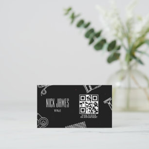 プロフェッショナルヘアサロンQRコードで予約 名刺