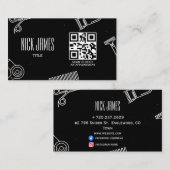 プロフェッショナルヘアサロンQRコードスキャンしてブック 名刺 (正面/裏面)