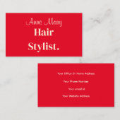 プロフェッショナルヘアスタイリストサロンオレンジアイボリートレンディー 名刺 (正面/裏面)