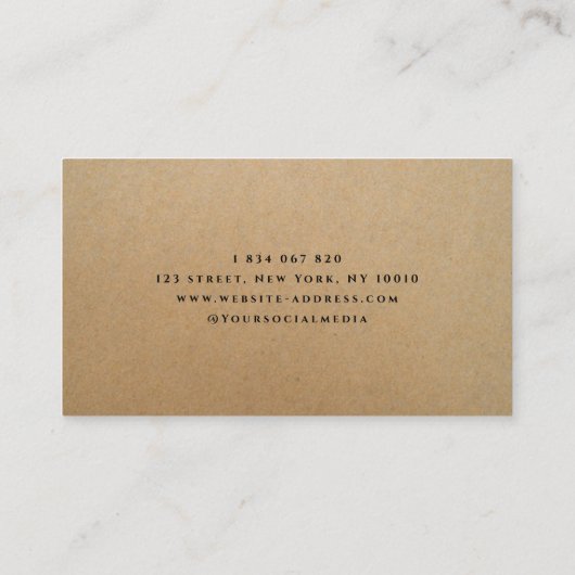 プロフェッショナルヘアスタイリストモノグラムクラフト 名刺 (裏面)