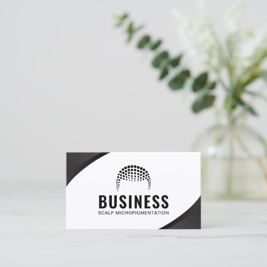 プロフェッショナルヘアタトゥー頭皮マイクロ色素沈着 名刺 (スタンド正面)