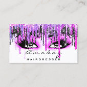 プロフェッショナルヘアメイク美しいサロンホットピンク 名刺 (正面)