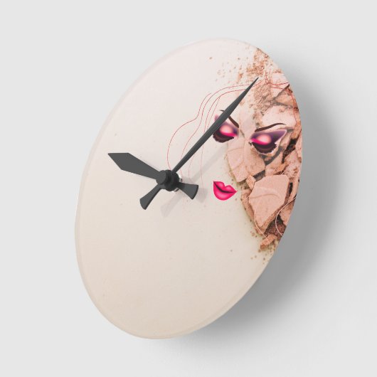 プロフェッショナルヘア&メイクアップサロン ラウンド壁時計 (傾斜)