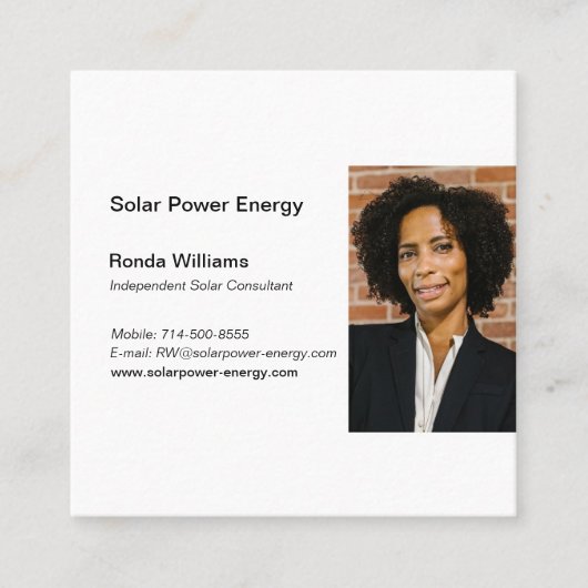 プロフェッショナルヘッドショット名刺 コーリングカード (正面)