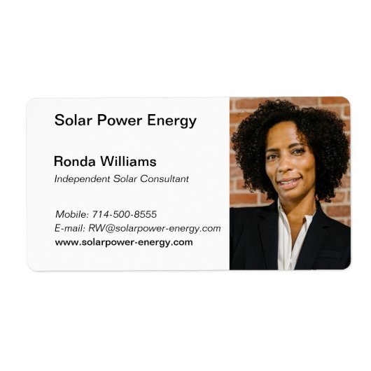 プロフェッショナルヘッドショット名刺 ラベル (正面)