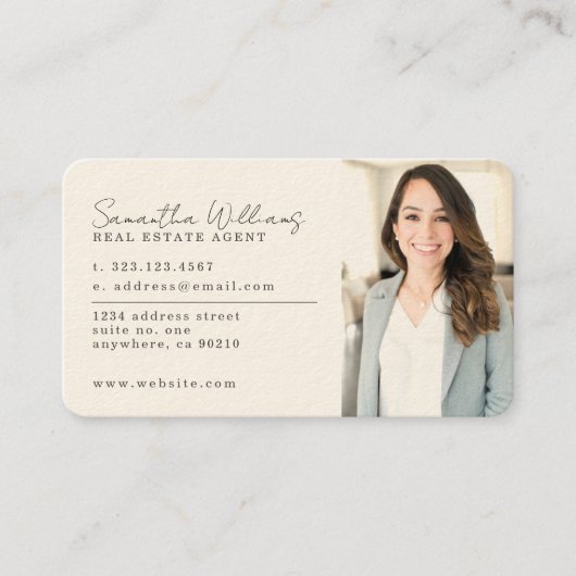 プロフェッショナルヘッドショット実在エステート名刺 名刺 (正面)