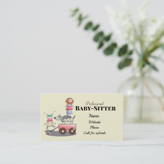 プロフェッショナルベビーシッターの名刺 名刺 (スタンド正面)