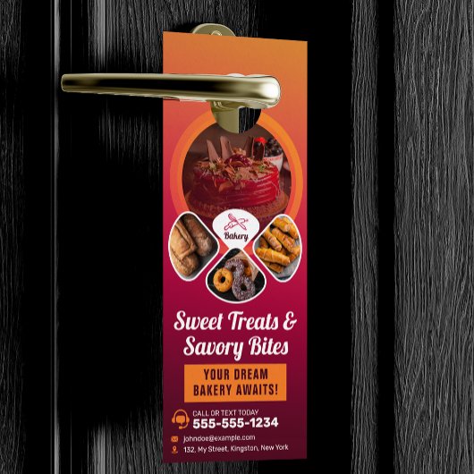 プロフェッショナルベーカリーショップスウィートトリートパティシシェフ ドアノブサイン