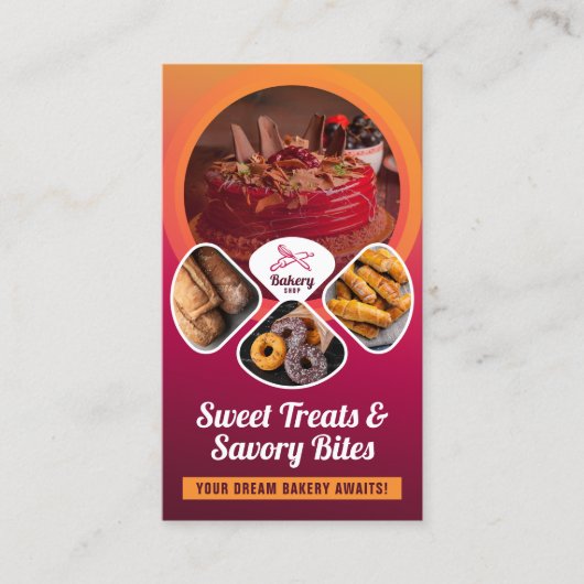 プロフェッショナルベーカリーショップスウィートトリートパティシシェフ 名刺 (正面)