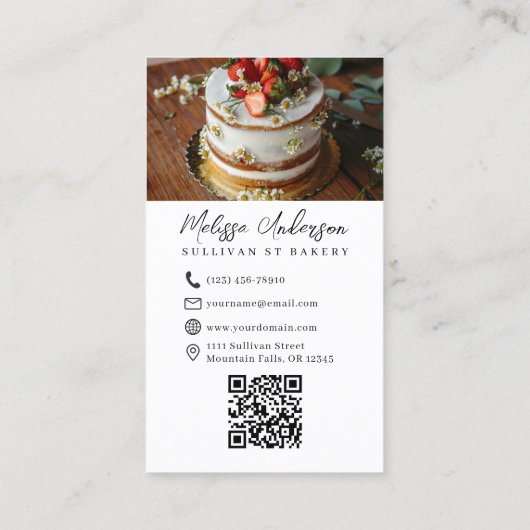 プロフェッショナルベーカリーフォトQRコード 名刺 (裏面)