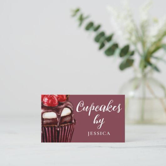 プロフェッショナルベーキングカップケーキケータリング 名刺 (スタンド正面)