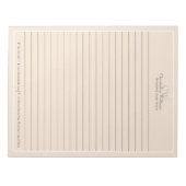 プロフェッショナルベージュミニマル ノートパッド (正面)