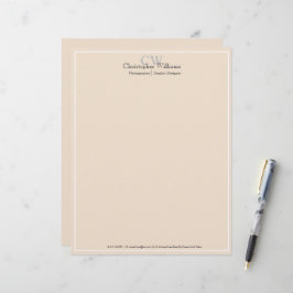 プロフェッショナルベージュミニマル レターヘッド