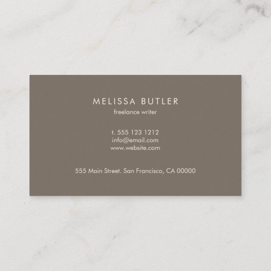 プロフェッショナルベージュラモダングリー 名刺 (裏面)