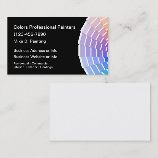プロフェッショナルペインター名カラフル刺 名刺 (正面/裏面)