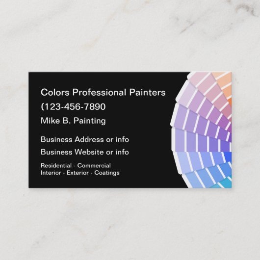 プロフェッショナルペインター名カラフル刺 名刺 (正面)