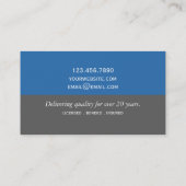 プロフェッショナルペイント会社ビジネスカード 名刺 (裏面)