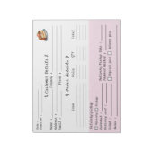 プロフェッショナルペストリーカップケーキベーカリー注文型枠 ノートパッド (回転)