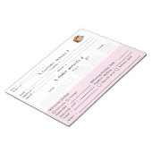 プロフェッショナルペストリーカップケーキベーカリー注文型枠 ノートパッド (アングル)