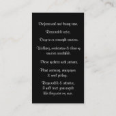 プロフェッショナルペットアンドハウスシッター 名刺 (裏面)