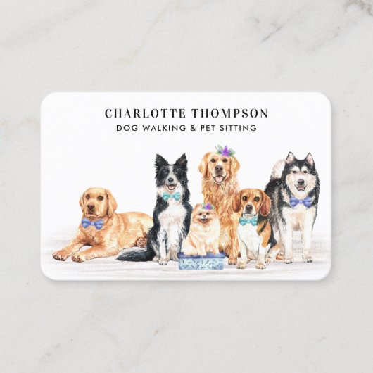 プロフェッショナルペットシッター犬トリマードッグウォーカーBU 名刺 (正面)