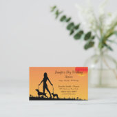 プロフェッショナルペットドッグウォーカーサービス名刺 名刺 (スタンド正面)