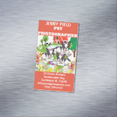 プロフェッショナルペットフォトグラファー折り畳み名刺 マグネット名刺 (インサイチュ)