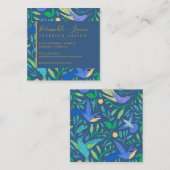 プロフェッショナルペリウィンクルハミングバードフローラスクエア スクエア名刺 (正面/裏面)